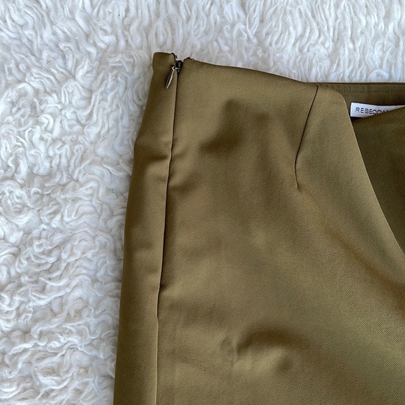 Rebecca Minkoff Olive Green Stevia Military Lace Up Skirt Size 10 - Picture 9 of 10